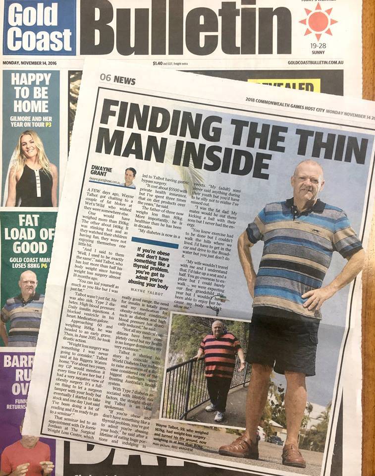 GOLD COAST GRANDFATHER UNDERGOES THE SCALPEL TO TACKLE DIABETES AND OBESITY – AND LOSES 80KGS